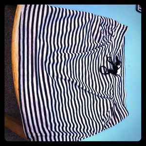 Soft black striped skirt by ReneeC. XL.  New